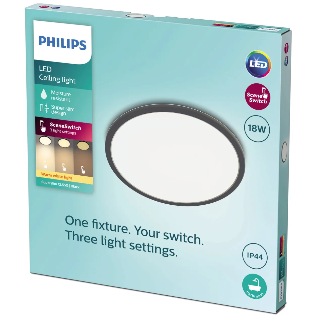 Kattovalaisin Philips Superslim CL550 SS RD 18W 27K B WVIP4406
