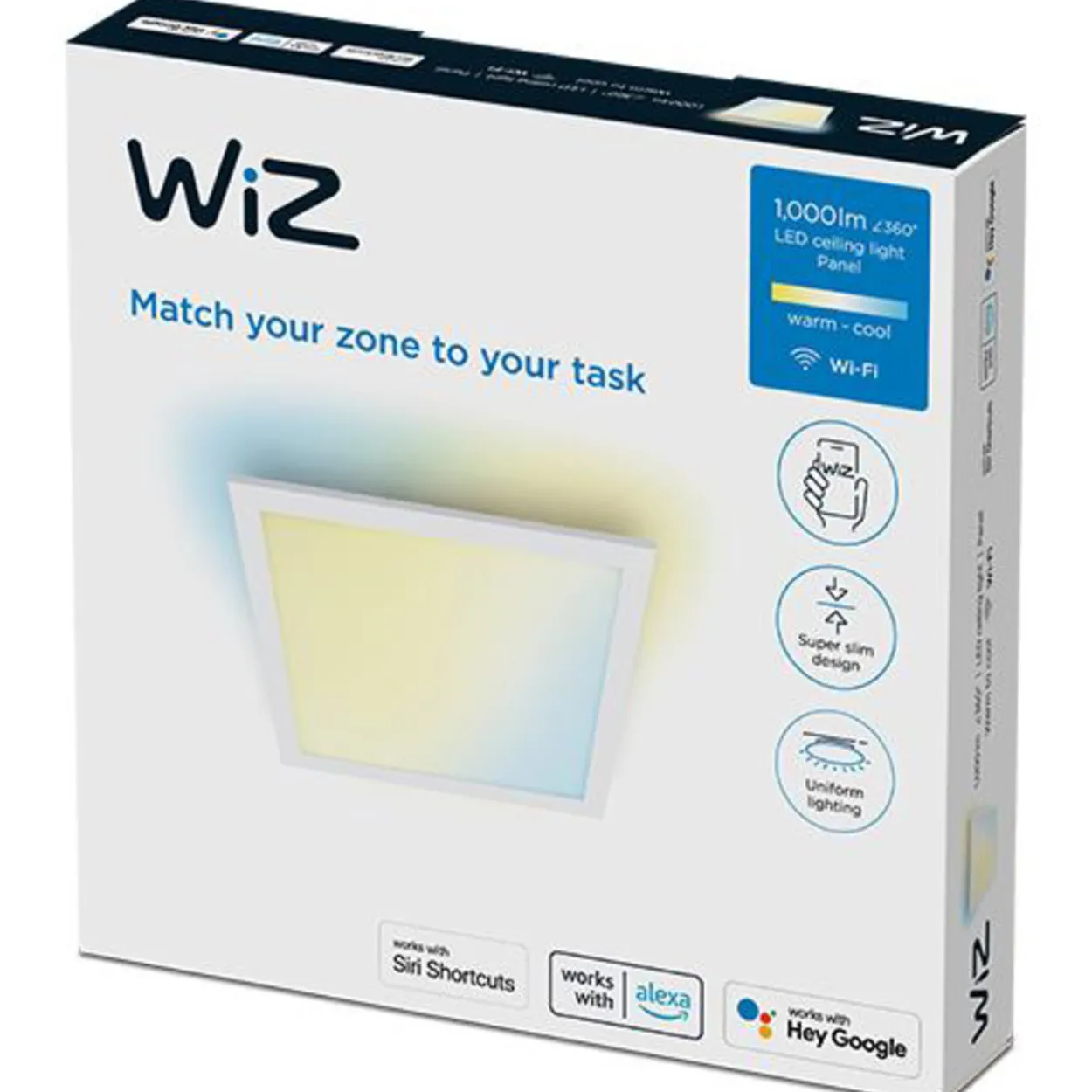 Kattovalaisin WiZ Panel valkoinen SQ 12W 27-65K TW