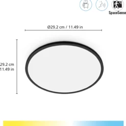 Kattovalaisin WiZ SuperSlim 16 W RD 27-65K TW, musta