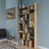 Kirjahylly Chic Home 90 x 22 x 182 cm Kukka ruskea