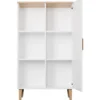 Kirjahylly Kocot 120 cm Denver valkoinen/beige