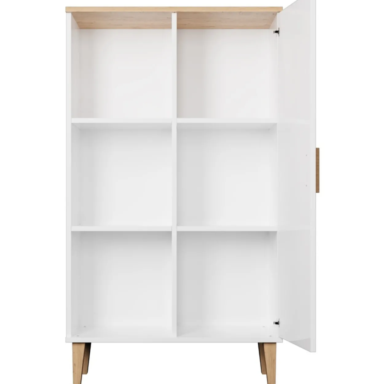 Kirjahylly Kocot 120 cm Denver valkoinen/beige