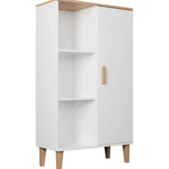 Kirjahylly Kocot 120 cm Denver valkoinen/beige