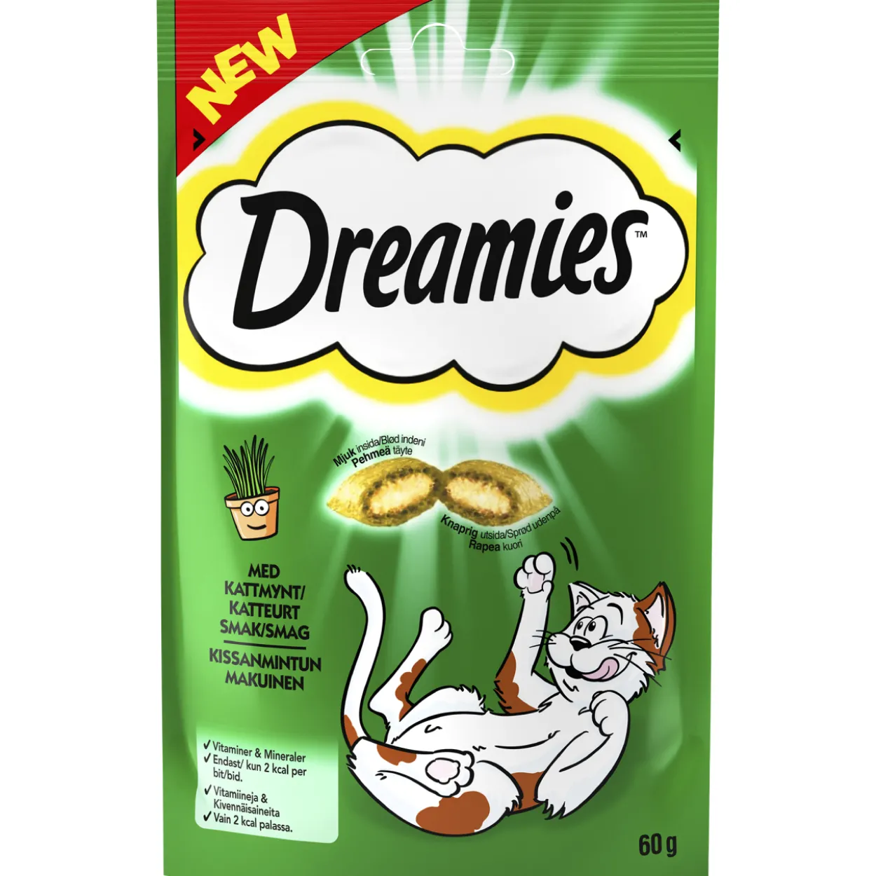 Kissanherkku Dreamies 60 g kissanminttu