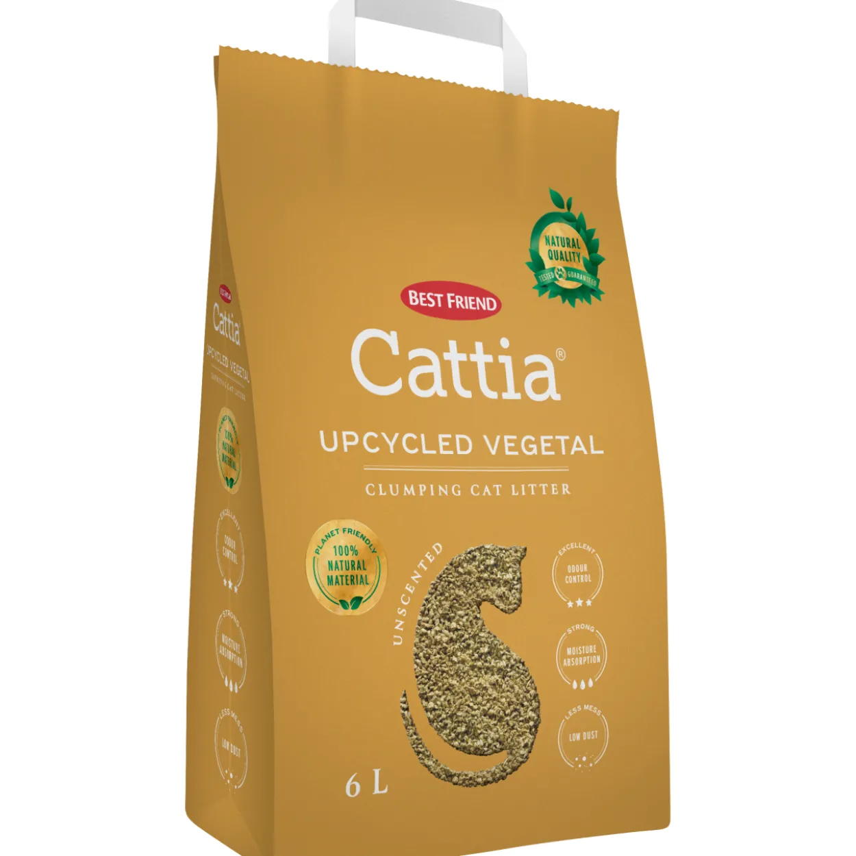 Kissanhiekka Best Friend 6 l Cattia Upcycled Vegetal