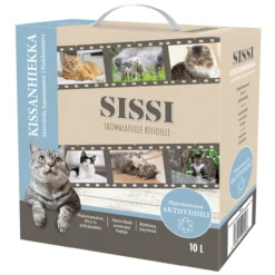 Kissanhiekka Sissi 10 l aktiivihiili