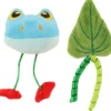 Kissan lelu Real Cat 2-pack Tropical Beach sammakko ja lehti