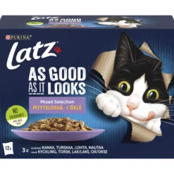 Kissanruoka Latz 12 x 85 g Agail Mixed hyytelössä