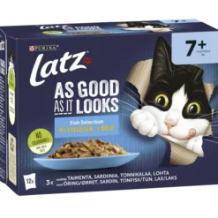 Kissanruoka Latz 12 x 85 g AGAIL Senior Fish hyytelössä