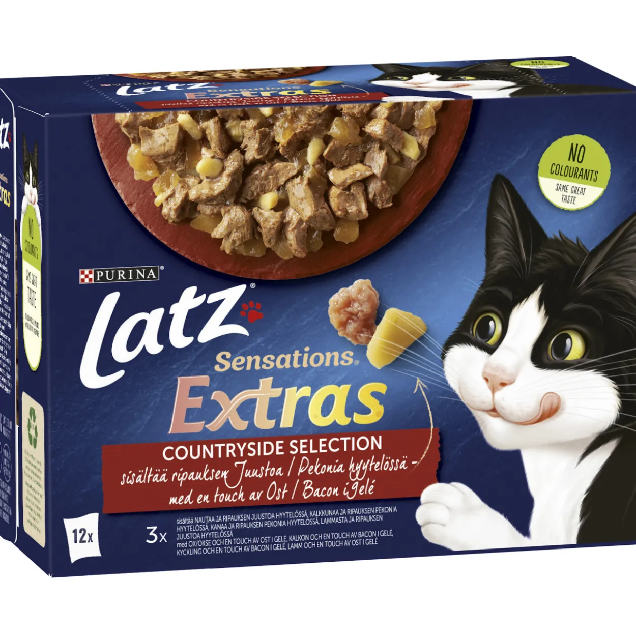 Kissanruoka Latz 12 x 85 g Sensations Extras Countryside hyytelössä