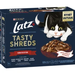 Kissanruoka Latz 12 x 80 g Tasty Shreds