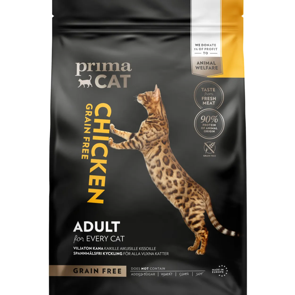 Kissanruoka PrimaCat 4 kg Viljaton kana aikuisille kissoille