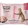 Kissanruoka PrimaCat 4 x 85 g Classic lohta kastikkeessa steriloiduille kissoille
