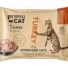 Kissanruoka PrimaCat 4 x 85 g Classic kalkkunaa kastikkeessa steriloiduille kissoille