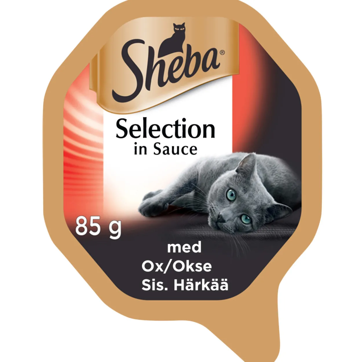 Kissanruoka Sheba 85 g Selection häränlihaa kastikkeessa