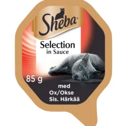 Kissanruoka Sheba 85 g Selection häränlihaa kastikkeessa