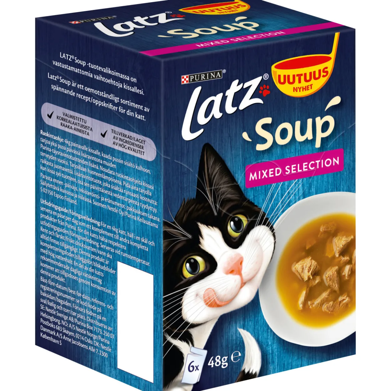 Kissanruoka 6 x 48 g Soup Mixed Selection