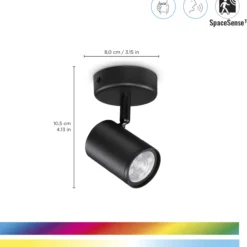 Kohdevalaisin WiZ Imageo 1 x 5 W 22-65K RGB, musta