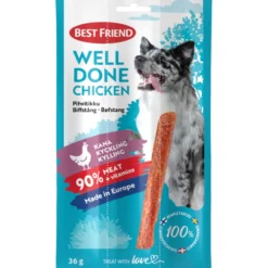 Koiran herkku Best Friend 36 g Welldone kanapihvitikku 3-pack