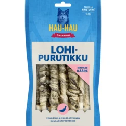 Koiran herkku Hau-Hau Champion 100 g lohipurutikku