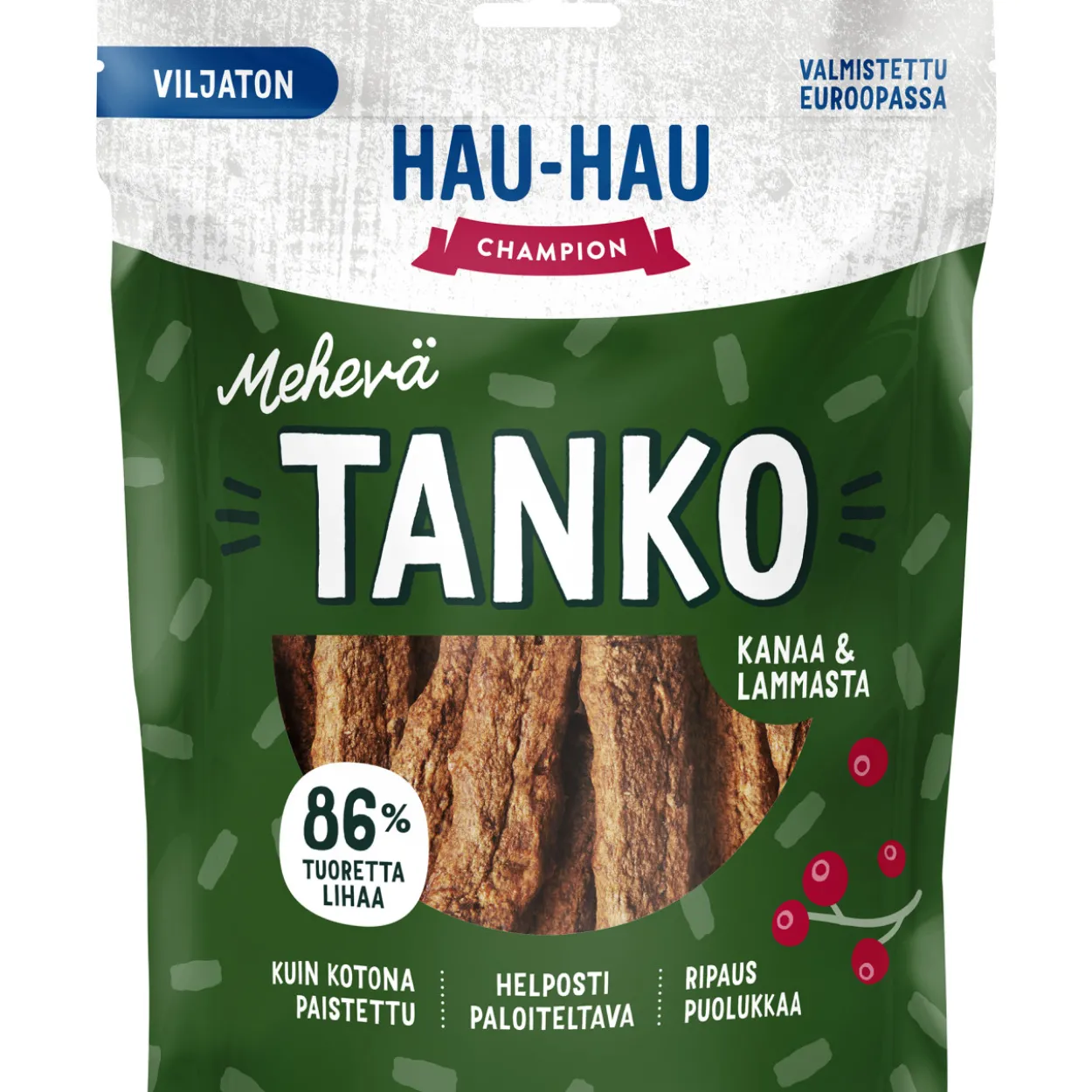 Koiran herkku Hau-Hau 400 g Mehevä Tanko kanaa & lammasta