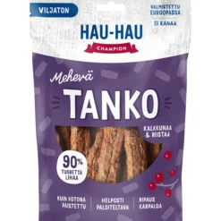 Koiran herkku Hau-Hau 140 g Mehevä Tanko kalkkunaa & riistaa