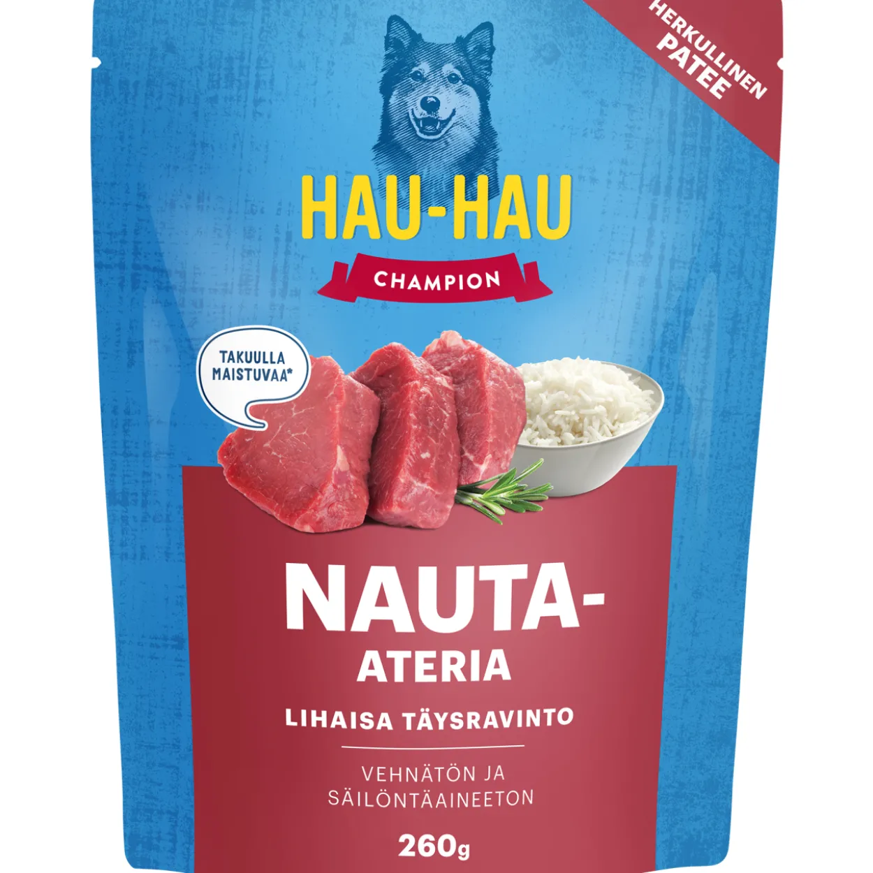 Koiranruoka 260 g Liha-ateria, annospussi
