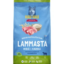 Koiranruoka Hau-Hau Champion 12 kg Lammasta, riisiä & kauraa