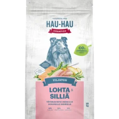 Koiranruoka Hau-Hau 10 kg lohi-silli viljaton