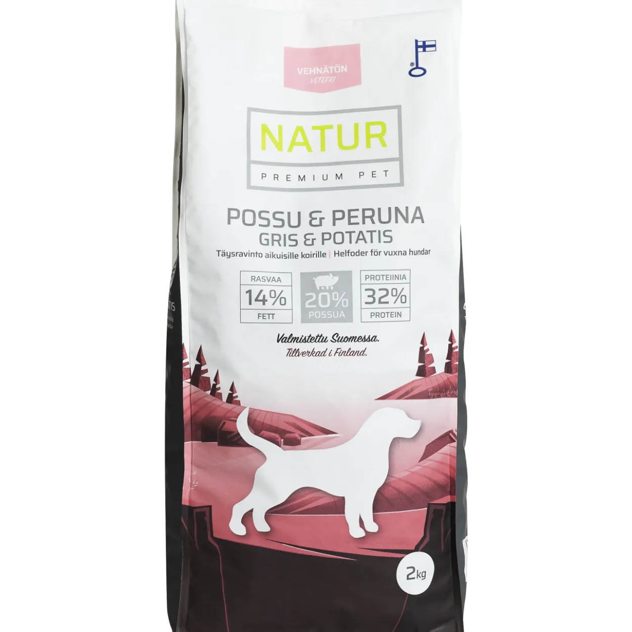 Koiranruoka NATUR PREMIUM PET 2 kg Possu ja peruna vehnätön