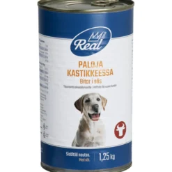 Koiranruoka Real Dog 1,25 kg paloja kastikkeessa