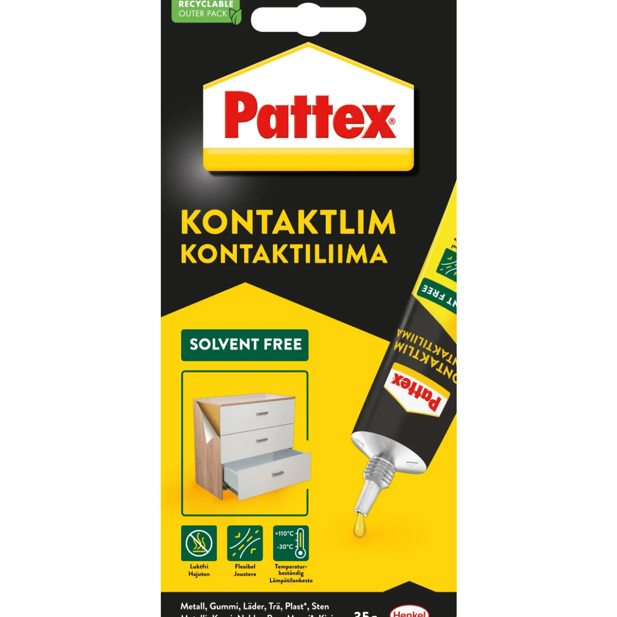 Kontaktiliima liuotteeton, 35 g