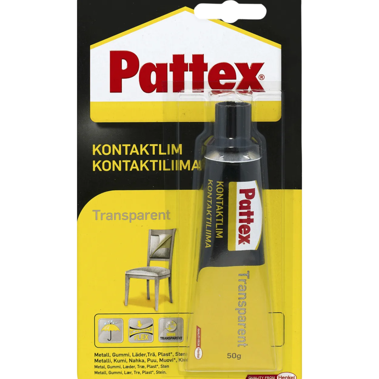 Kontaktiliima Transparent 50 g