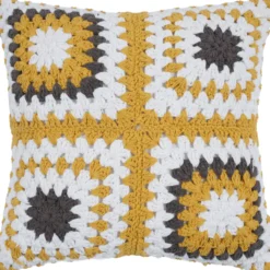 Koristetyyny Kotikulta 45 x 45 cm Granny keltainen