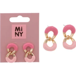 Korvakorut Miny pinkki/kullanvärinen