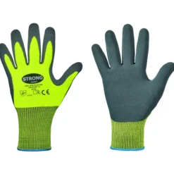 Käsine Stronghand latex-pinta saumaton kelt 13G