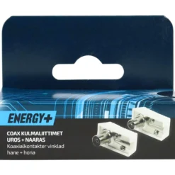 Kulmaliittimet Energy+ Coax uros + naaras