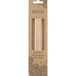 Kulmikas sukkapuikko Novita 20 cm koivu