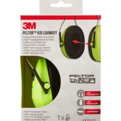 Kupusuojain 3M Peltor Kid H510AK, neonvihreä (87–98 dB)