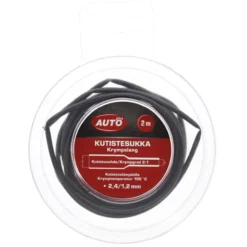 Kutistesukka 200 cm musta, 2,4/1,2mm
