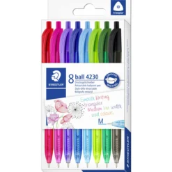 Kuulakärkikynä Staedtler 8 kpl värillinen