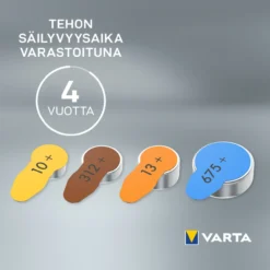 Kuulokojeparisto Varta 13 6 kpl