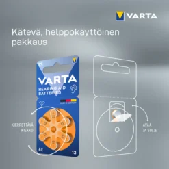 Kuulokojeparisto Varta 13 6 kpl