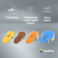 Kuulokojeparisto Varta 675 6 kpl