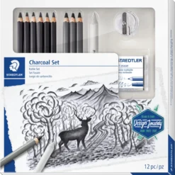 Kynäsetti Staedtler 12 osaa hiilipiirustus