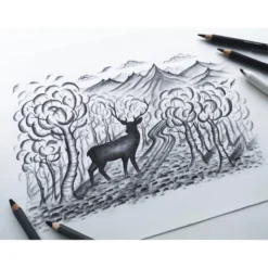 Kynäsetti Staedtler 12 osaa hiilipiirustus