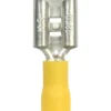 Laattaliitin 6,35 x 0,8 mm keltainen, 10 kpl