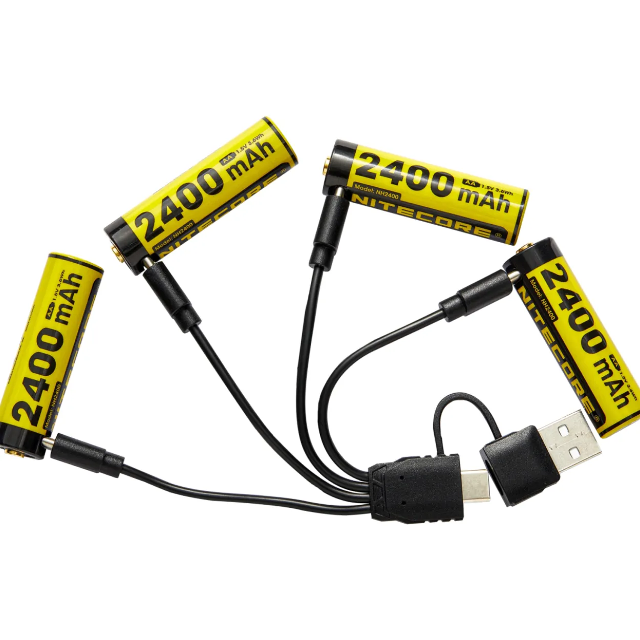 Ladattava Li-ion akku Nitecore NH2400 1,5 V 4 pack
