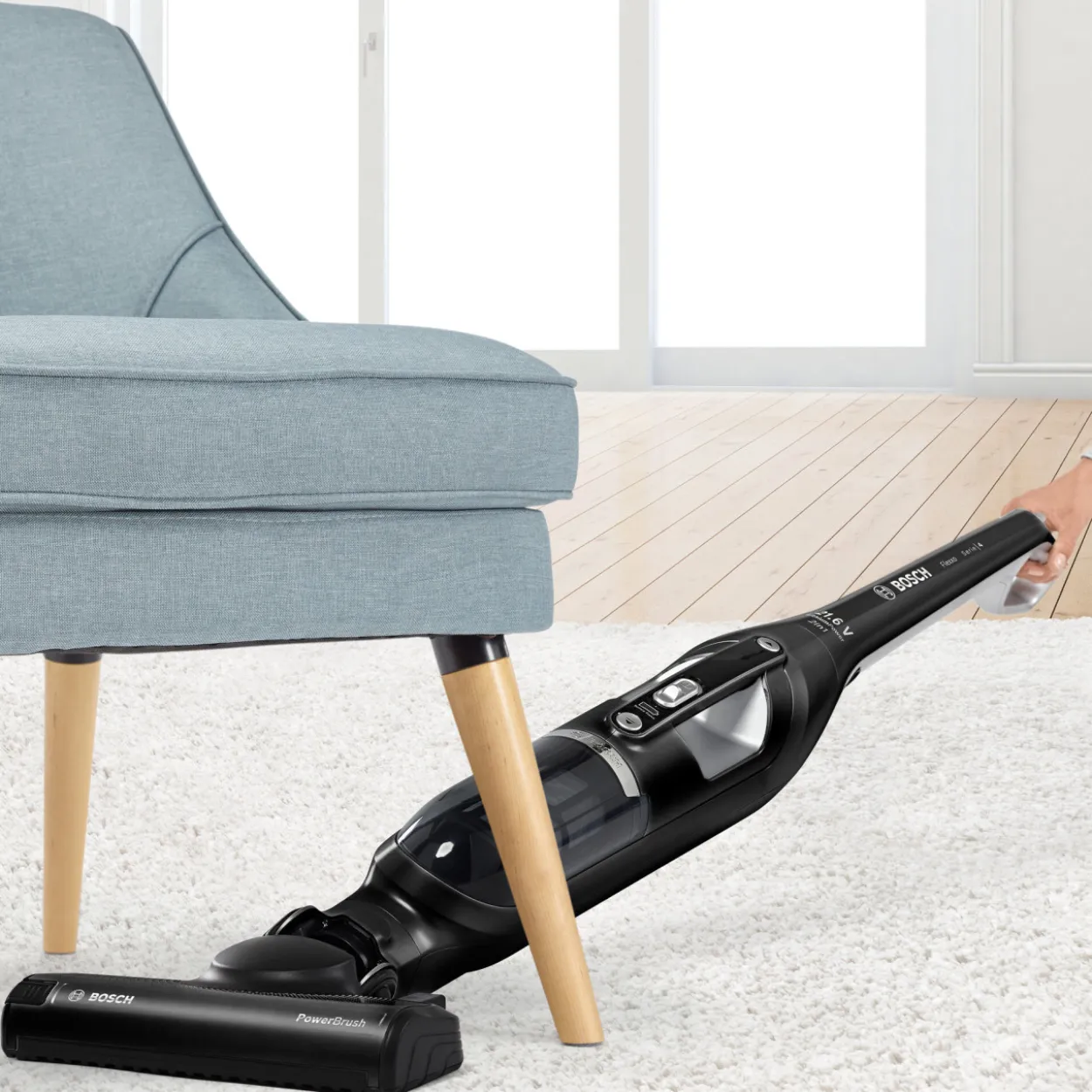 Ladattava pölynimuri Bosch Series 4 Flexxo, musta
