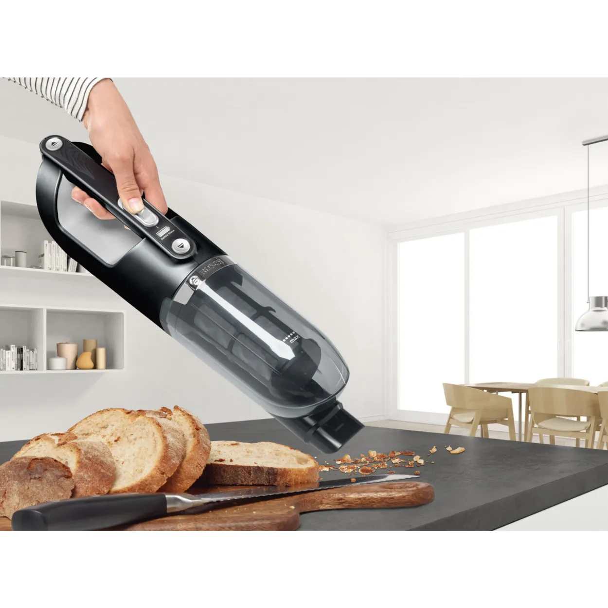 Ladattava pölynimuri Bosch Series 4 Flexxo, musta